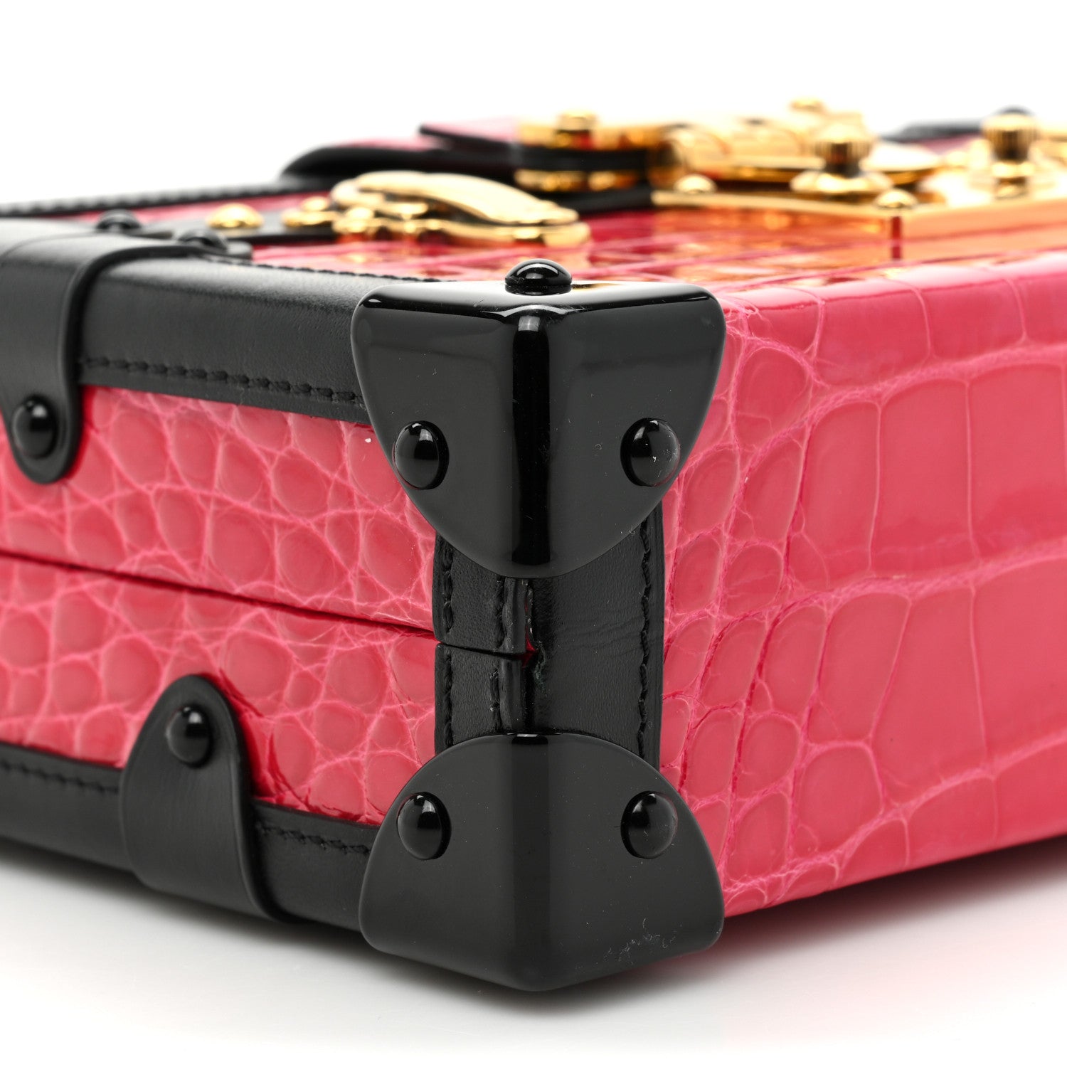 Louis Vuitton Crocodile Petite Malle Rubis 8 of 12