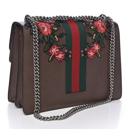 Gucci Calfskin Web Owl Embroidered Medium Dionysus Shoulder Bag New Acero Multicolor 4 of 13
