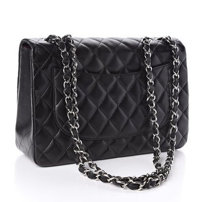 Chanel Lambskin Quilted Jumbo Single Flap Black 3 of 11