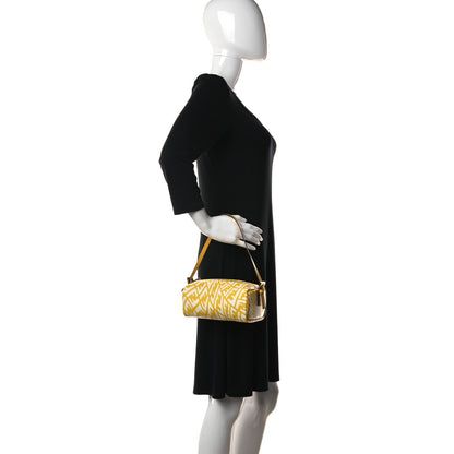 Fendi X SARAH COLEMAN Glazed Canvas Vitello King FF Vertigo Mini Shoulder Bag Mimosa White 2 of 10