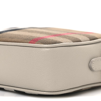 Burberry Calfskin House Check Small Camera Bag Limestone 11 of 11