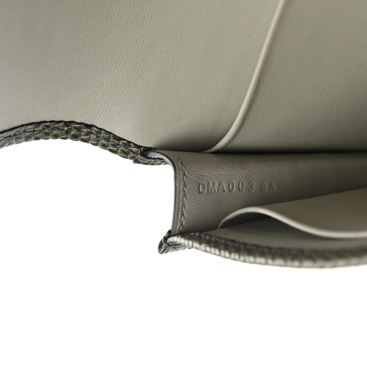 Hermes Matte Alligator Lizard Jige Duo Clutch Beton Vert Olive 7 of 8