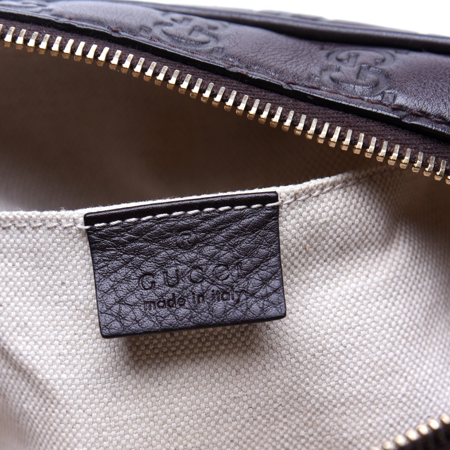 Gucci Guccissima Mini Bree Messenger Bag Chocolate 8 of 12
