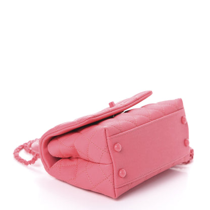 Chanel Caviar Quilted Incognito Extra Mini Coco Handle Flap Pink 4 of 10