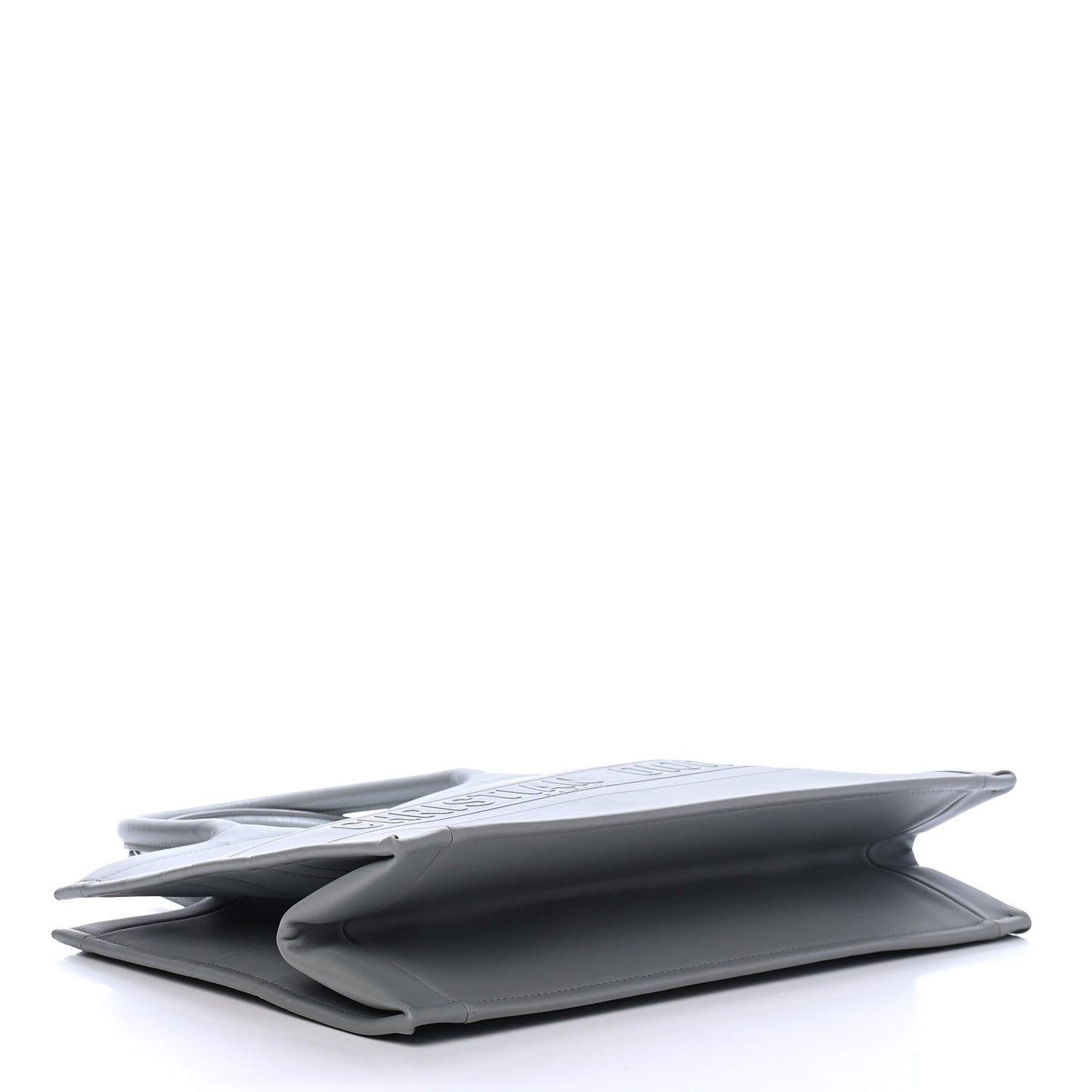 Calfskin Embossed Medium Book Tote Grey