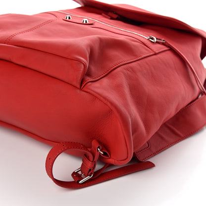 Balenciaga Calfskin Classic Hardware S Traveler Backpack Rouge Grenade 8 of 8