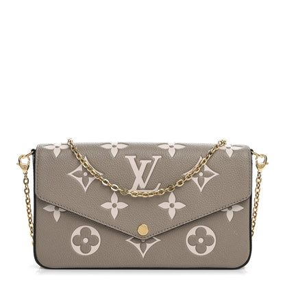 Louis Vuitton Empreinte Monogram Giant Felicie Pochette Tourterelle Creme 1 of 11
