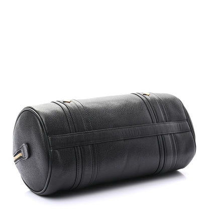 MCM Grained Calfskin Studded Heritage Barrel Bag Black 4 of 10