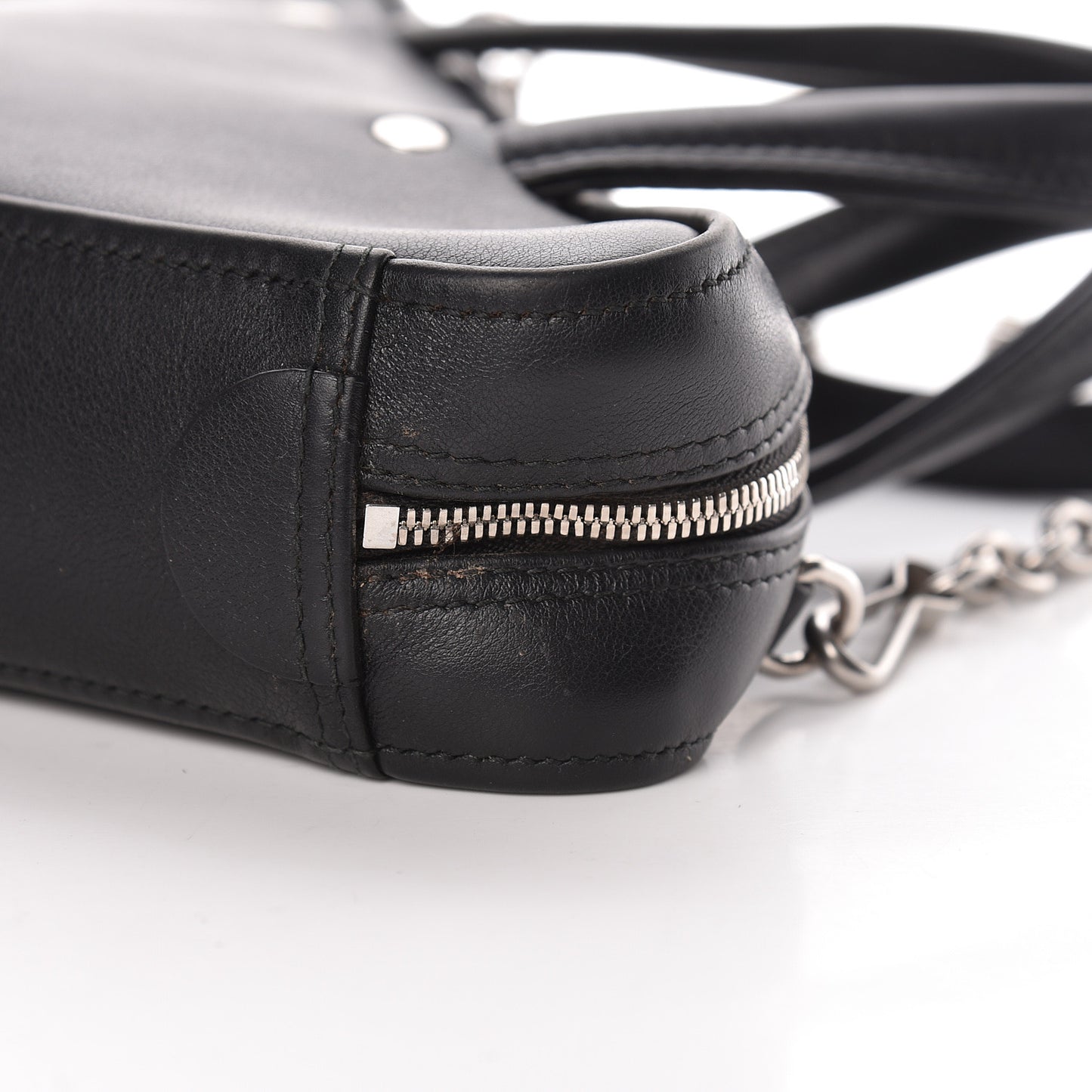 Calfskin XS Triangle Chain Duffle Black