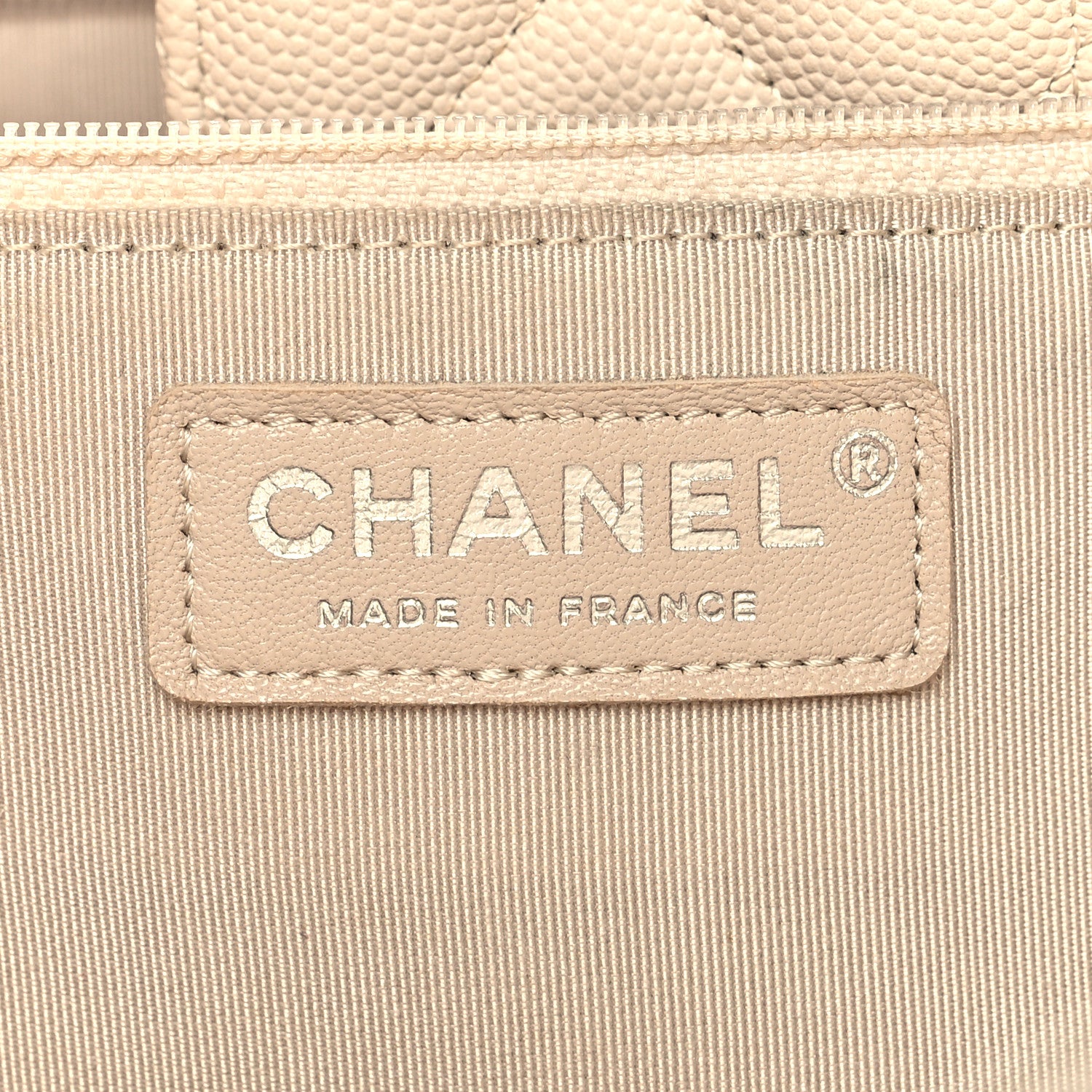 Chanel Caviar Quilted Large Classic Shopping Tote Light Beige 6 of 14
