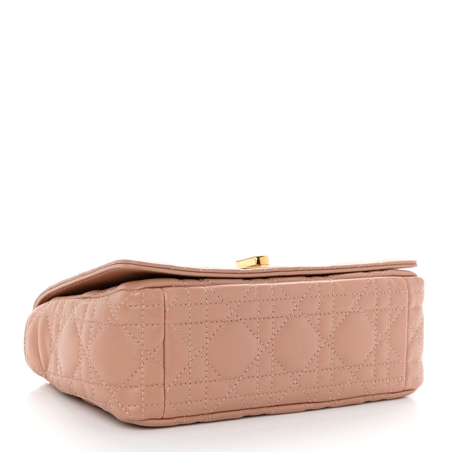 Calfskin Cannage Small Caro Bag Rose De Vents