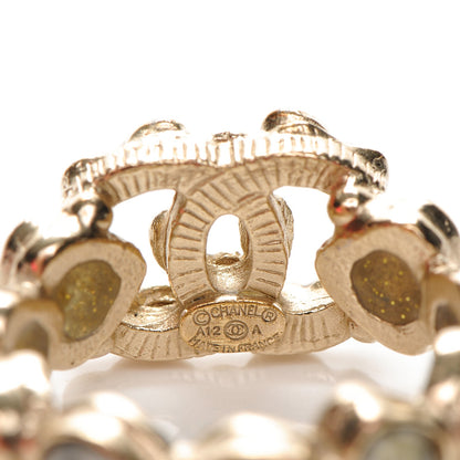 Chanel Crystal CC Ring 6 Gold 5 of 6