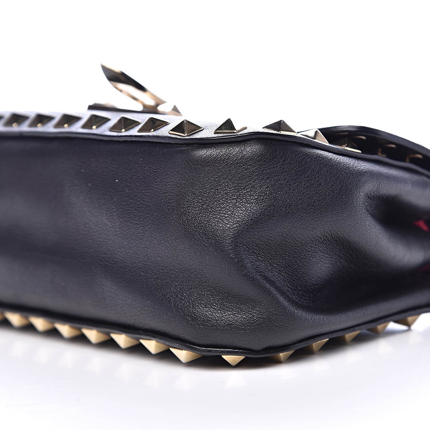 Valentino Garavani Vitello Mini Rockstud Flap Saddle Crossbody Bag Black 10 of 11