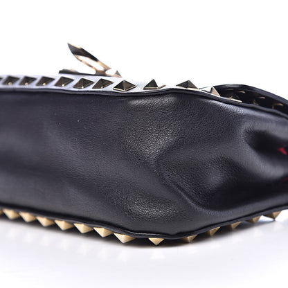 Valentino Garavani Vitello Mini Rockstud Flap Saddle Crossbody Bag Black 10 of 11