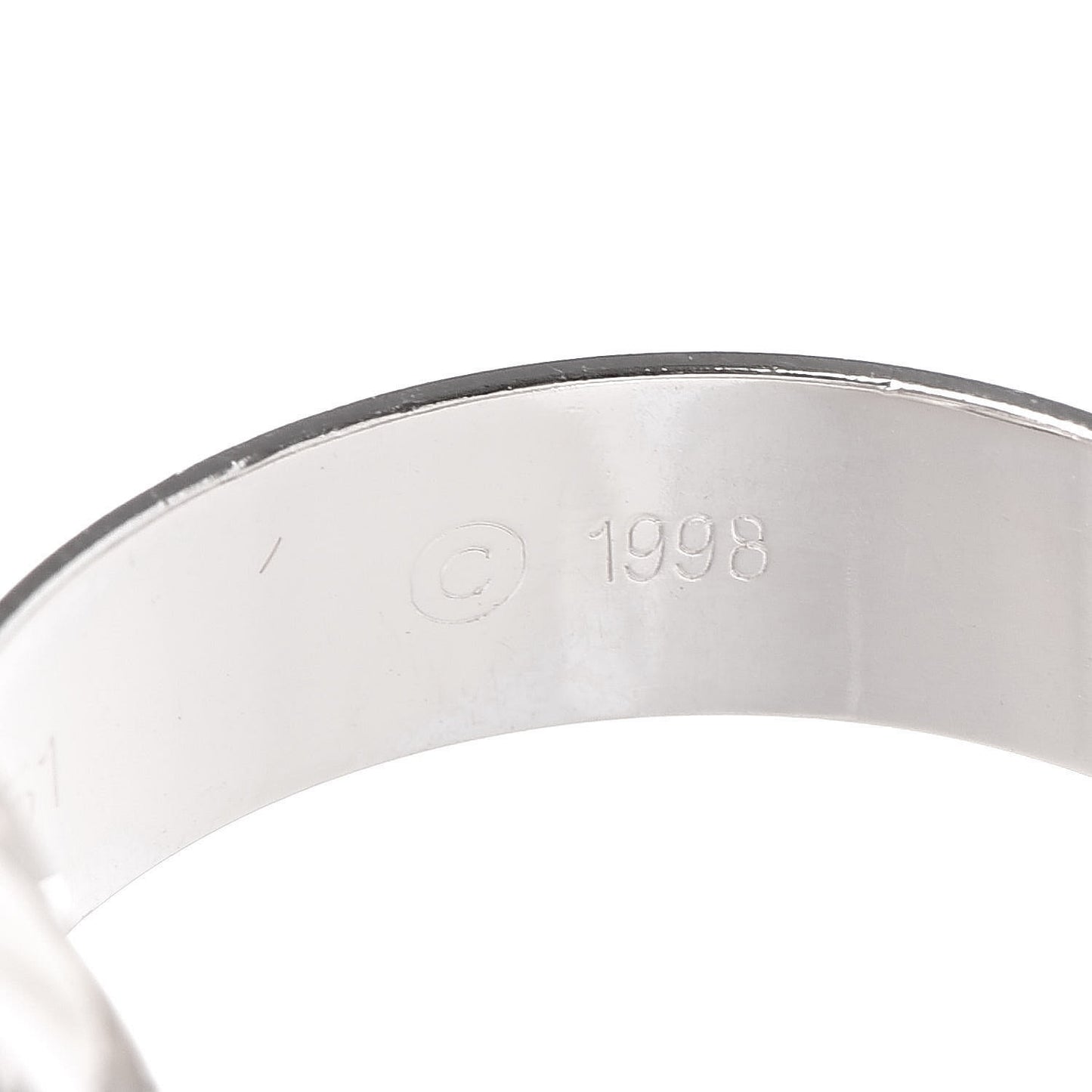 18K White Gold 98 Xmas Limited Trinity Ring 51 5.75