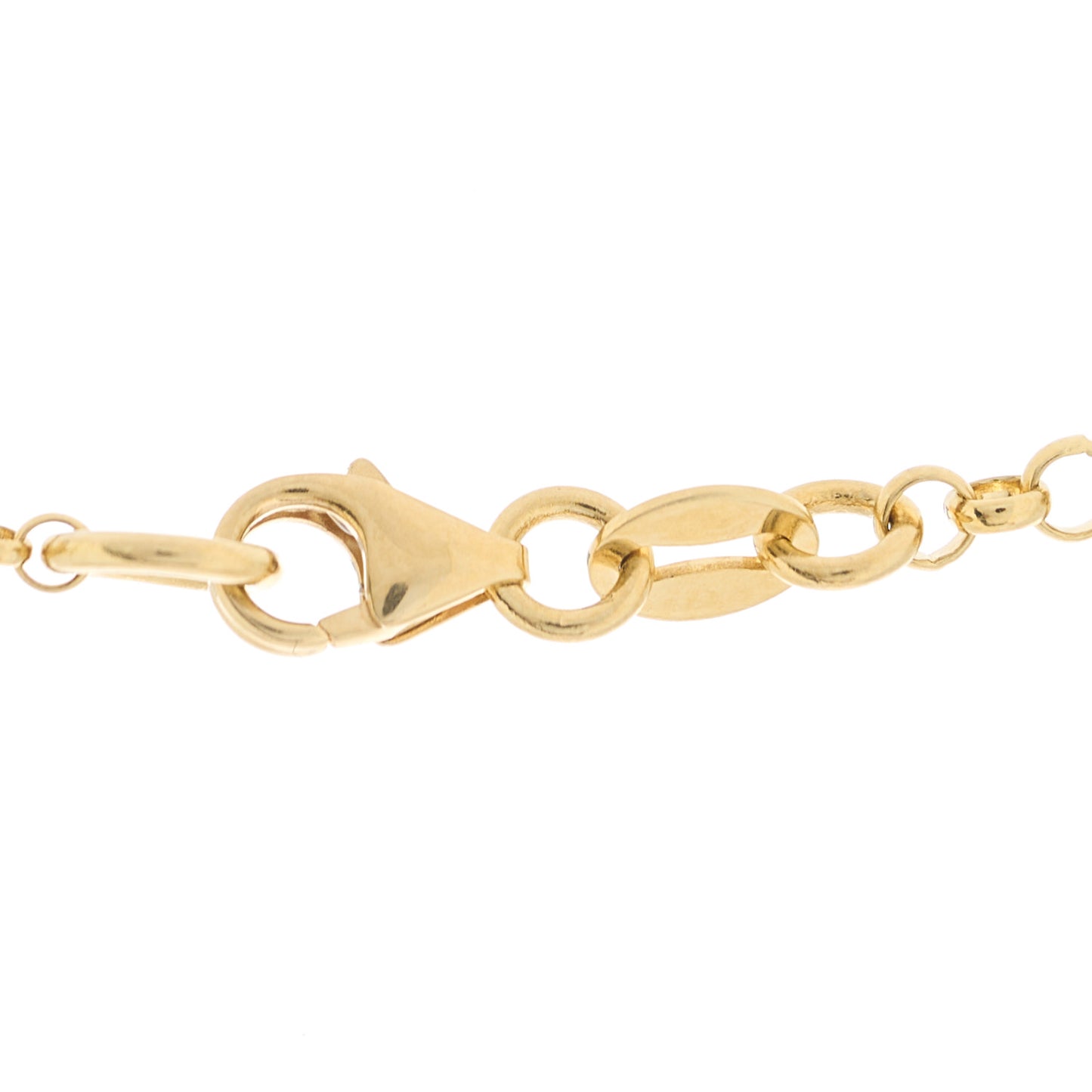 18K Yellow Gold Diamond Wholeness Small Mixed Belcher Chain Necklace
