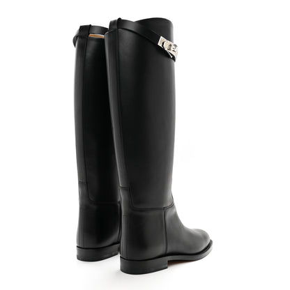 Hermes Box Kelly Jumping Boots 36 Black 4 of 9