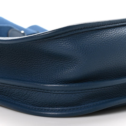 Hermes Taurillon Clemence Evelyne III PM Deep Blue 9 of 11