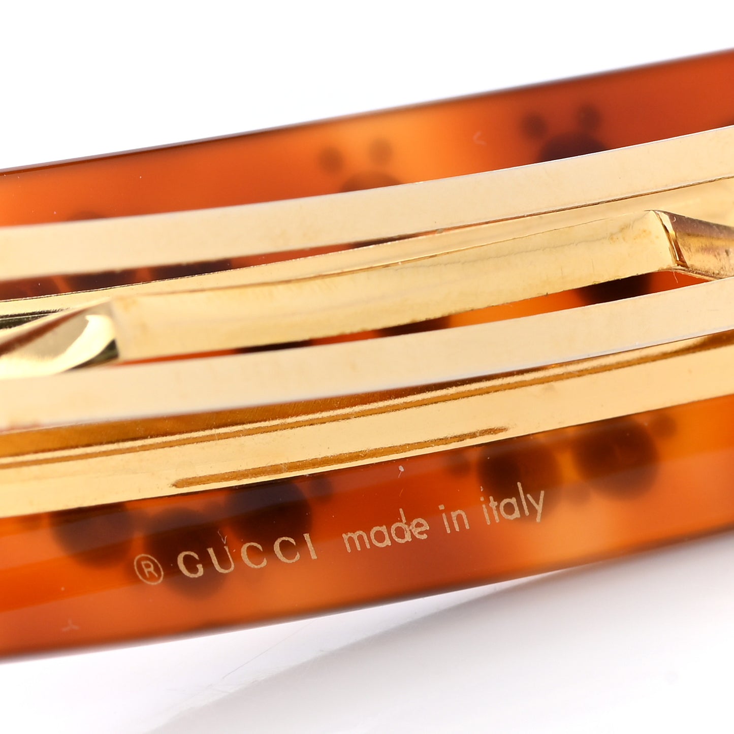 Resin Crystal Single Hair Barrette Tortoiseshell