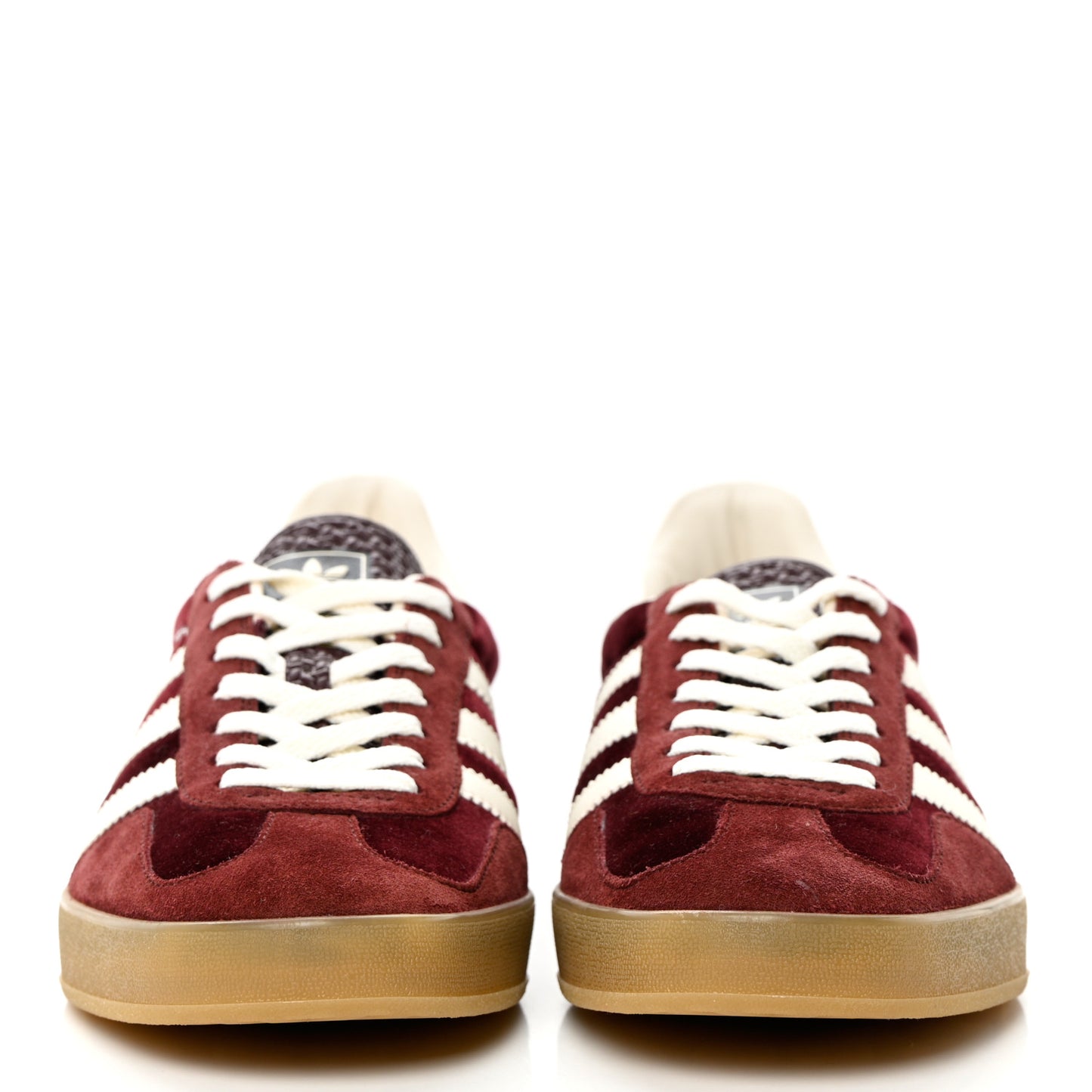 X ADIDAS Softy Velvet Suede Madeira Demetra Mens Gazelle Sneakers 8.5 Bordeaux Velvet Cherry Off White