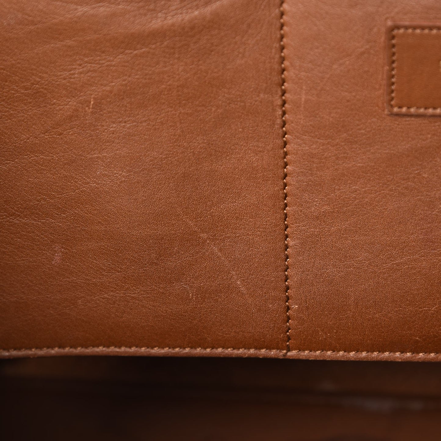 Calfskin Small Classic Y Cabas Cognac