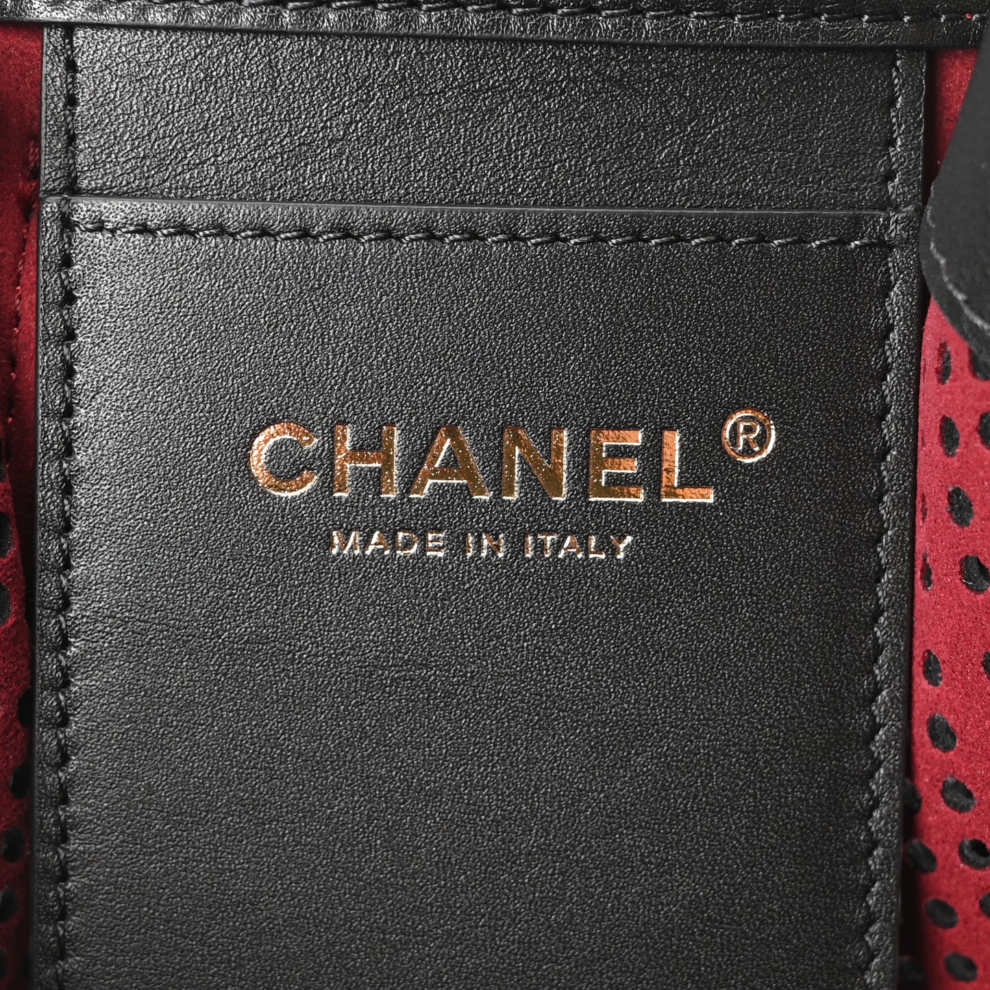Perforated Calfskin Small Chanel 25 Handbag Black