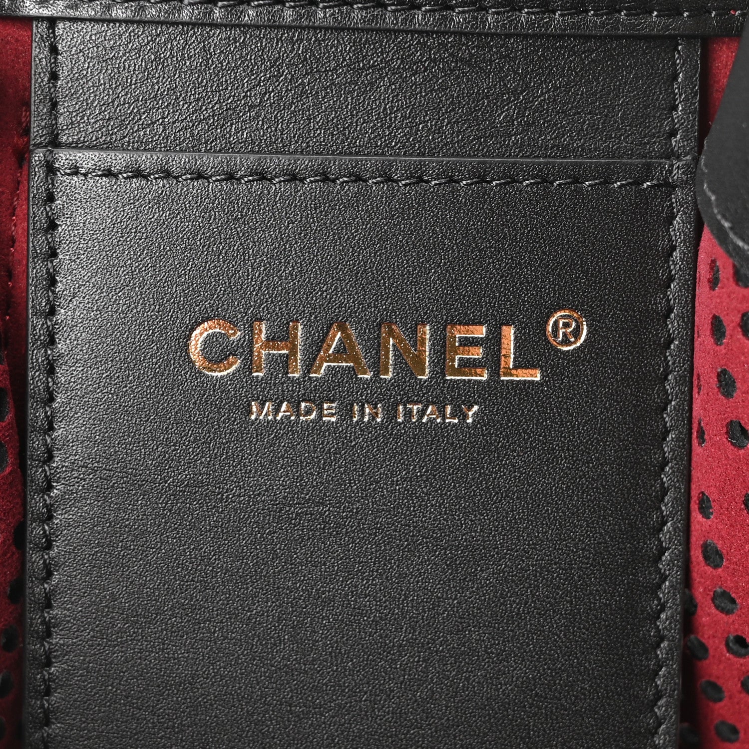 Chanel Perforated Calfskin Small Chanel 25 Handbag Black 6 of 10