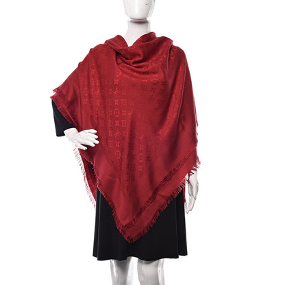 Louis Vuitton Silk Wool Monogram Shawl Pomme D'Amour 2 of 5
