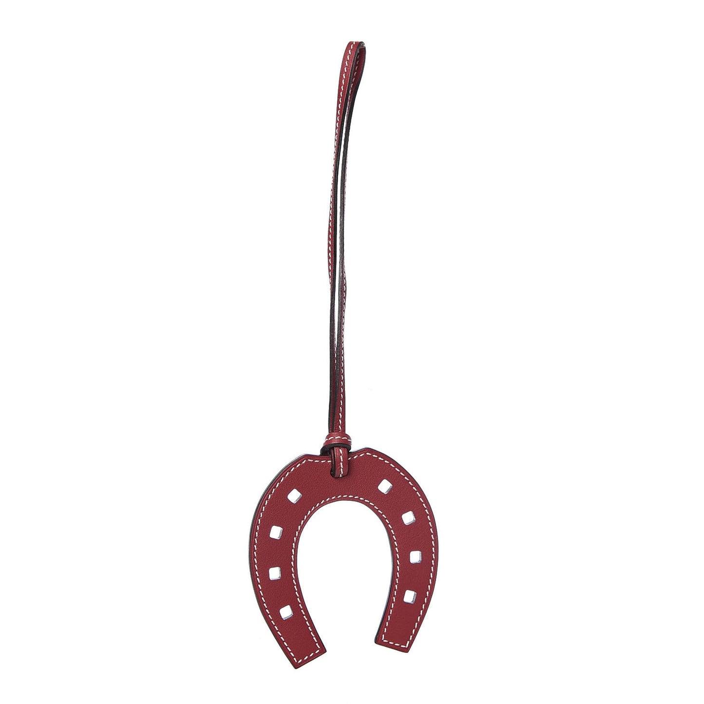 Swift Paddock Horseshoe Bag Charm Rouge Grenat