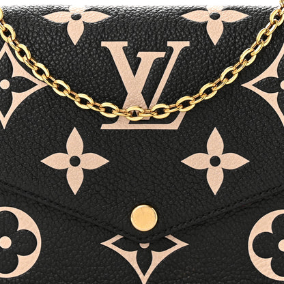 Louis Vuitton Empreinte Monogram Giant Felicie Pochette Black Beige 8 of 13