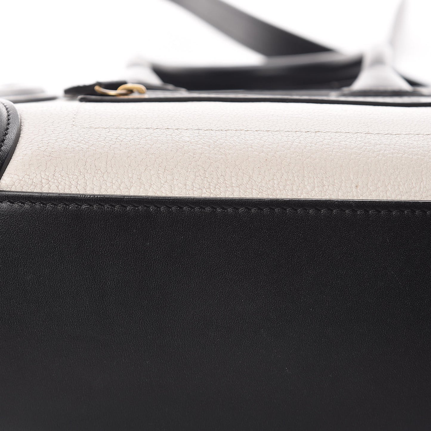 Goatskin Smooth Calfskin Nano Tri-Color Luggage White