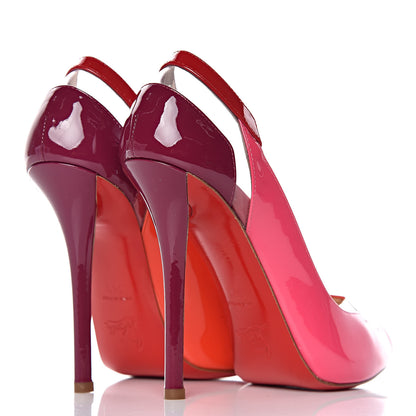 Christian Louboutin Patent PVC Technicatina 120 Platform Peep Toe Pumps 36.5 Multicolor 4 of 11