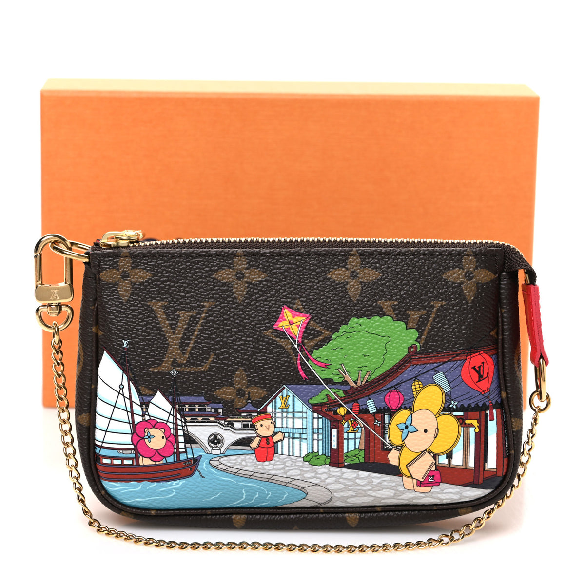Monogram 2022 Christmas Animation Mini Pochette Accessories Red