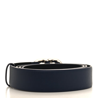 Chanel Calfskin Quilted CC Belt 95 38 Navy 2 of 7