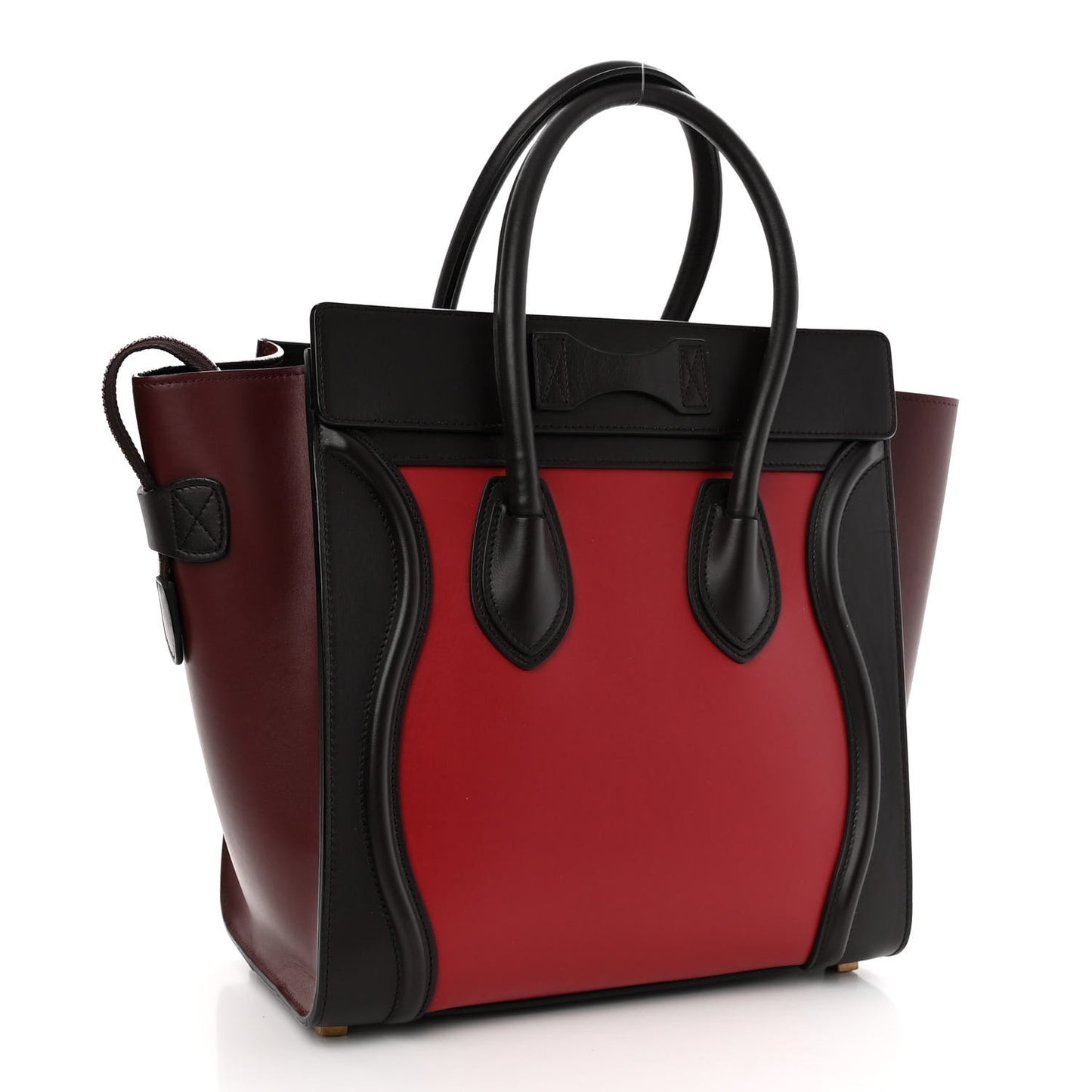 Smooth Calfskin Micro Tri-Color Luggage Micro Red
