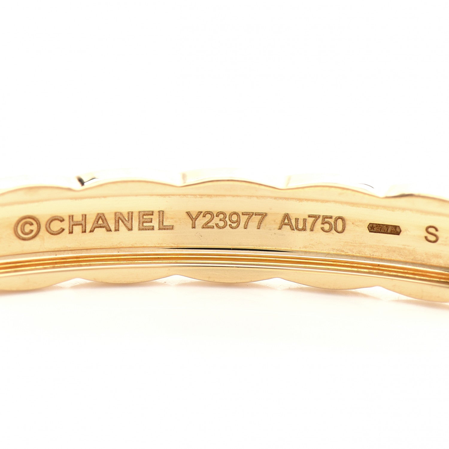 Chanel 18K Yellow Gold Diamond Coco Crush Bracelet S 4 of 4