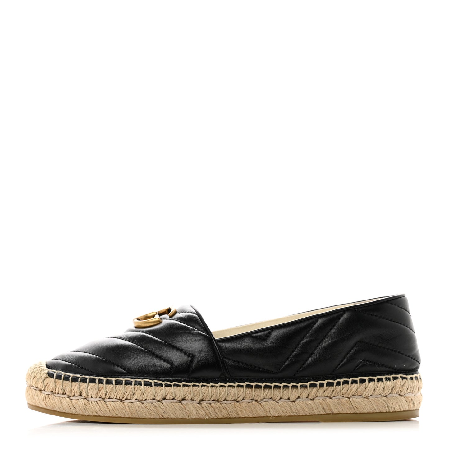 Nappa Matelasse GG Marmont Espadrilles 39 Black