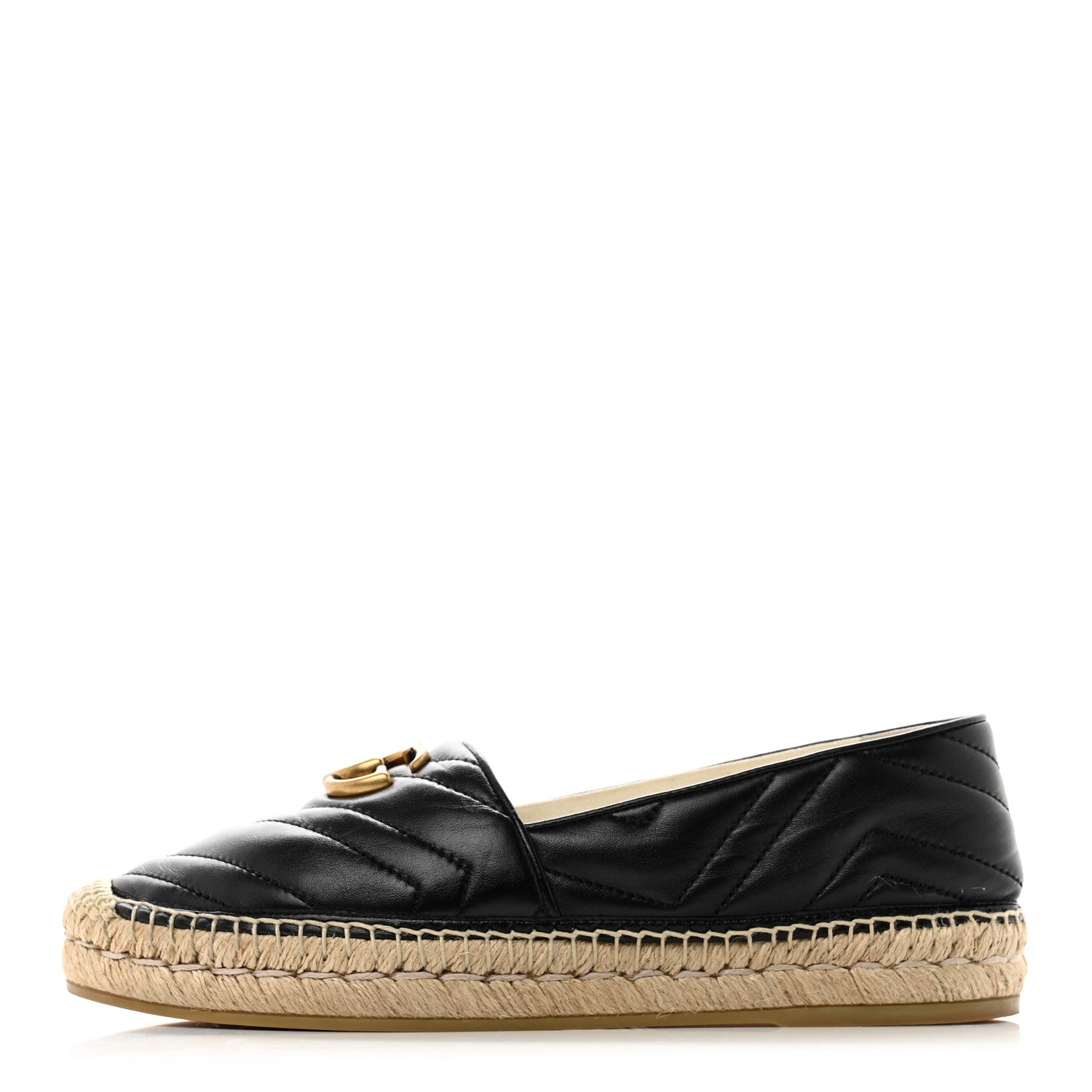Gucci Nappa Matelasse GG Marmont Espadrilles 39 Black 1 of 11