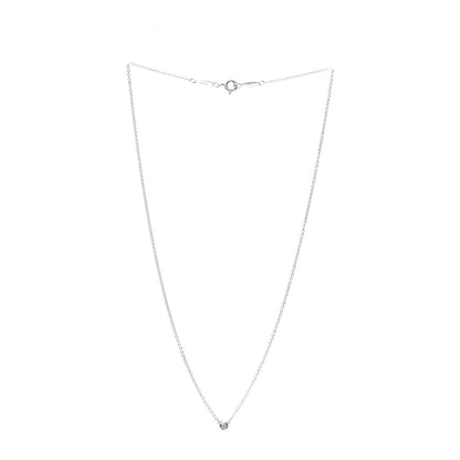 Tiffany Sterling Silver Diamond .03ct Elsa Peretti Diamonds by the Yard Pendant Necklace 3 of 7