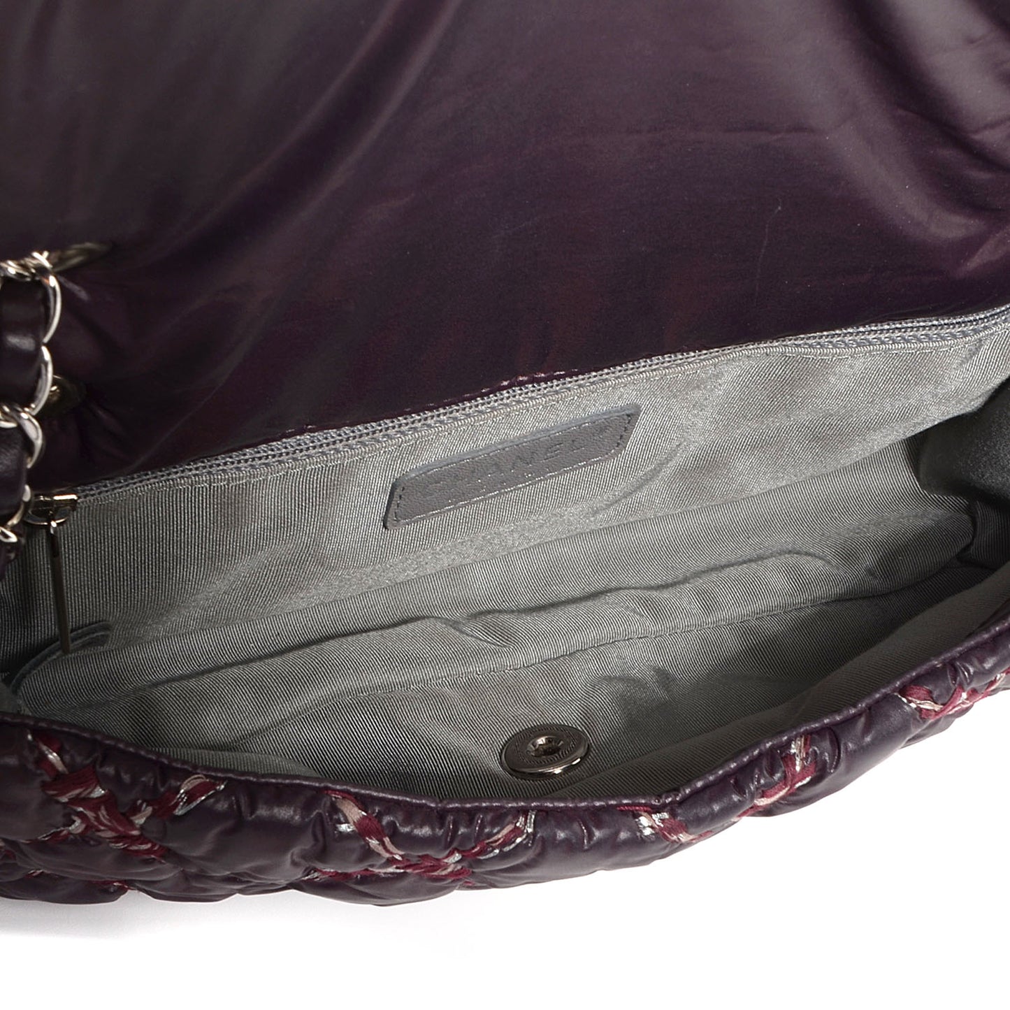 Nylon Quilted Tweed on Stitch Medium Bubble Flap Purple