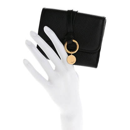 Chloe Calfskin Alphabet Tri-Fold Black 2 of 10
