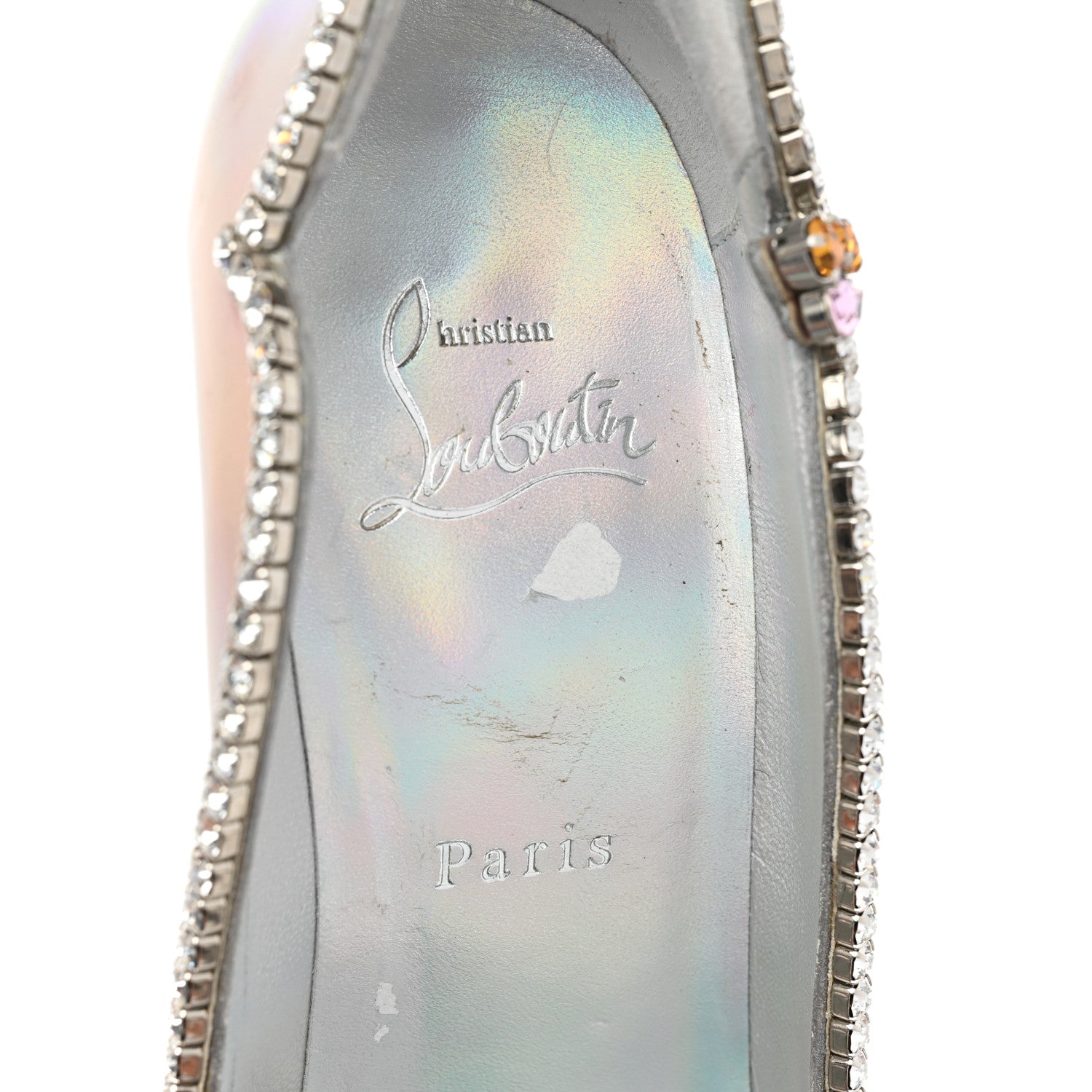 Christian Louboutin Patent Psychic Chick Queen 100 Pumps 37 Iridescent 7 of 12