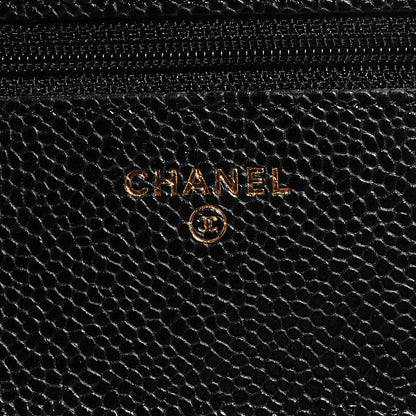Chanel Caviar Quilted Wallet On Chain WOC Black 6 of 9