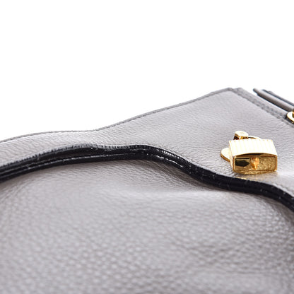 Tom Ford Calfskin Large Alix Padlock Zip Shoulder Bag Graphite 10 of 13
