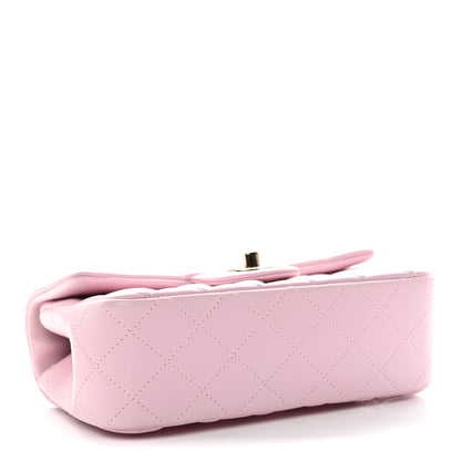 Chanel Lambskin Quilted Mini Top Handle Rectangular Flap Light Pink 4 of 11