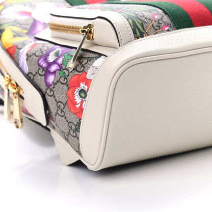 Gucci GG Supreme Monogram Flora Web Small Ophidia Day Backpack White 8 of 9