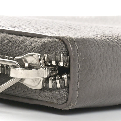 Saint Laurent Grained Calfskin Rive Gauche Zip Around Wallet Fog 8 of 9