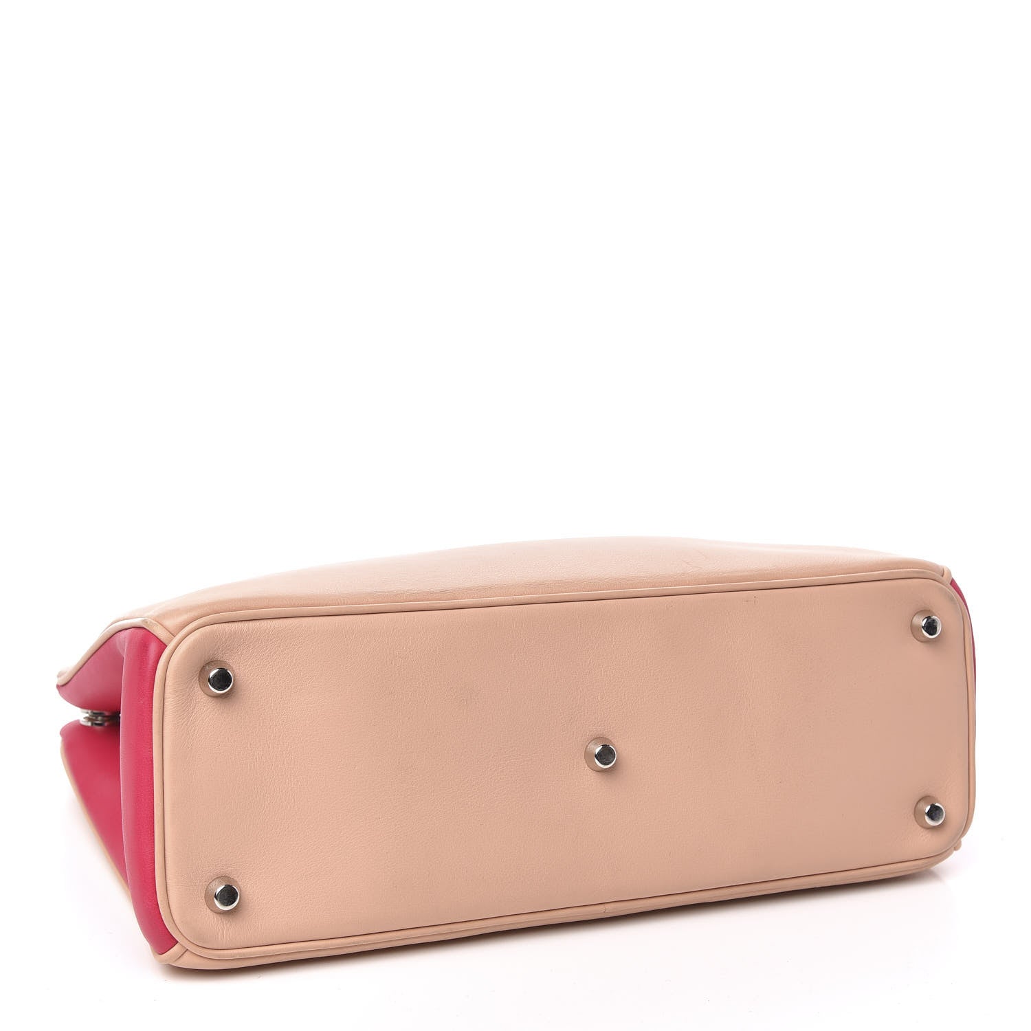 Christian Dior Smooth Calfskin Medium Tri-Color Diorissimo Tote Pink Fuchsia Orange 5 of 12