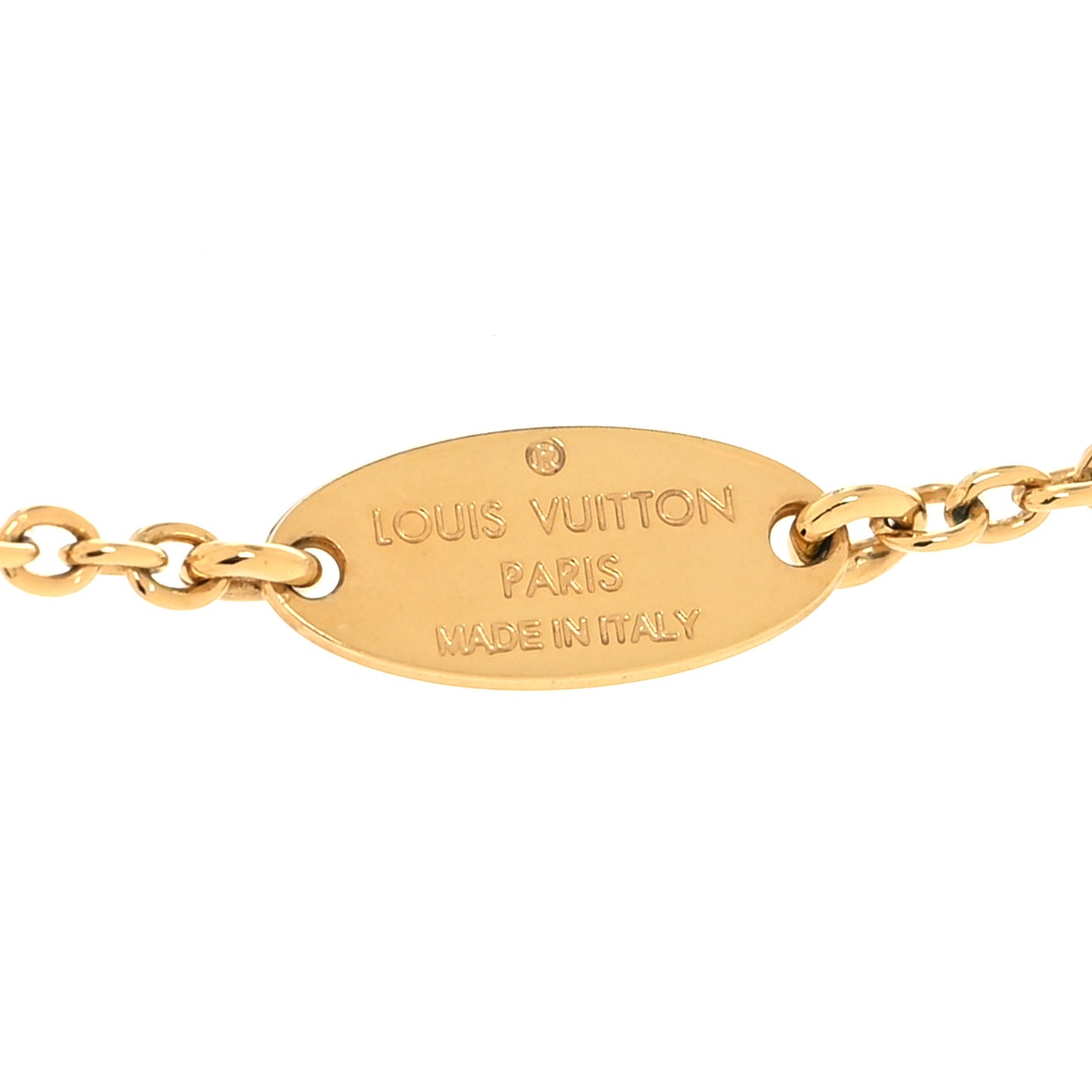 Crystal Loulougram Necklace Gold