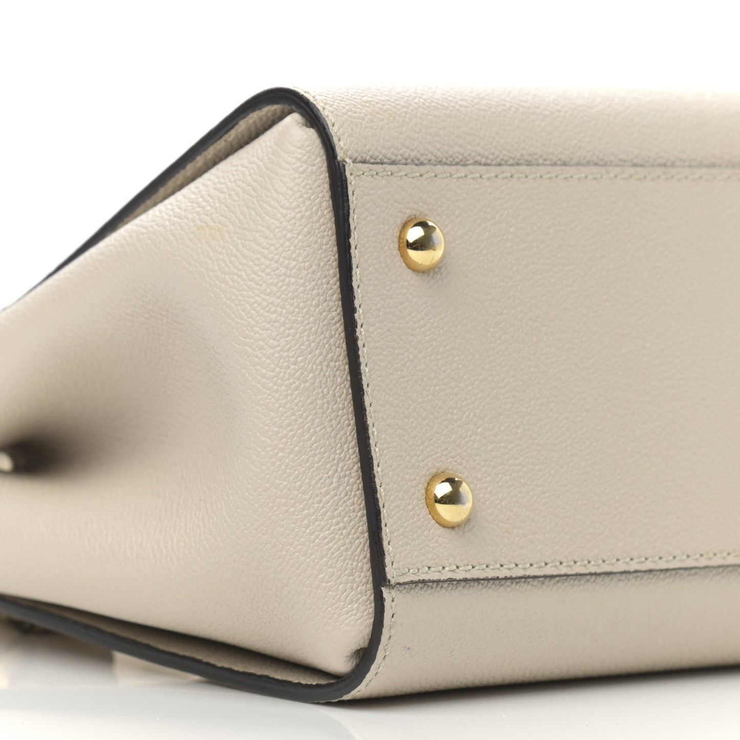 Soft Grain Calfskin Small Buckle Tote Limestone